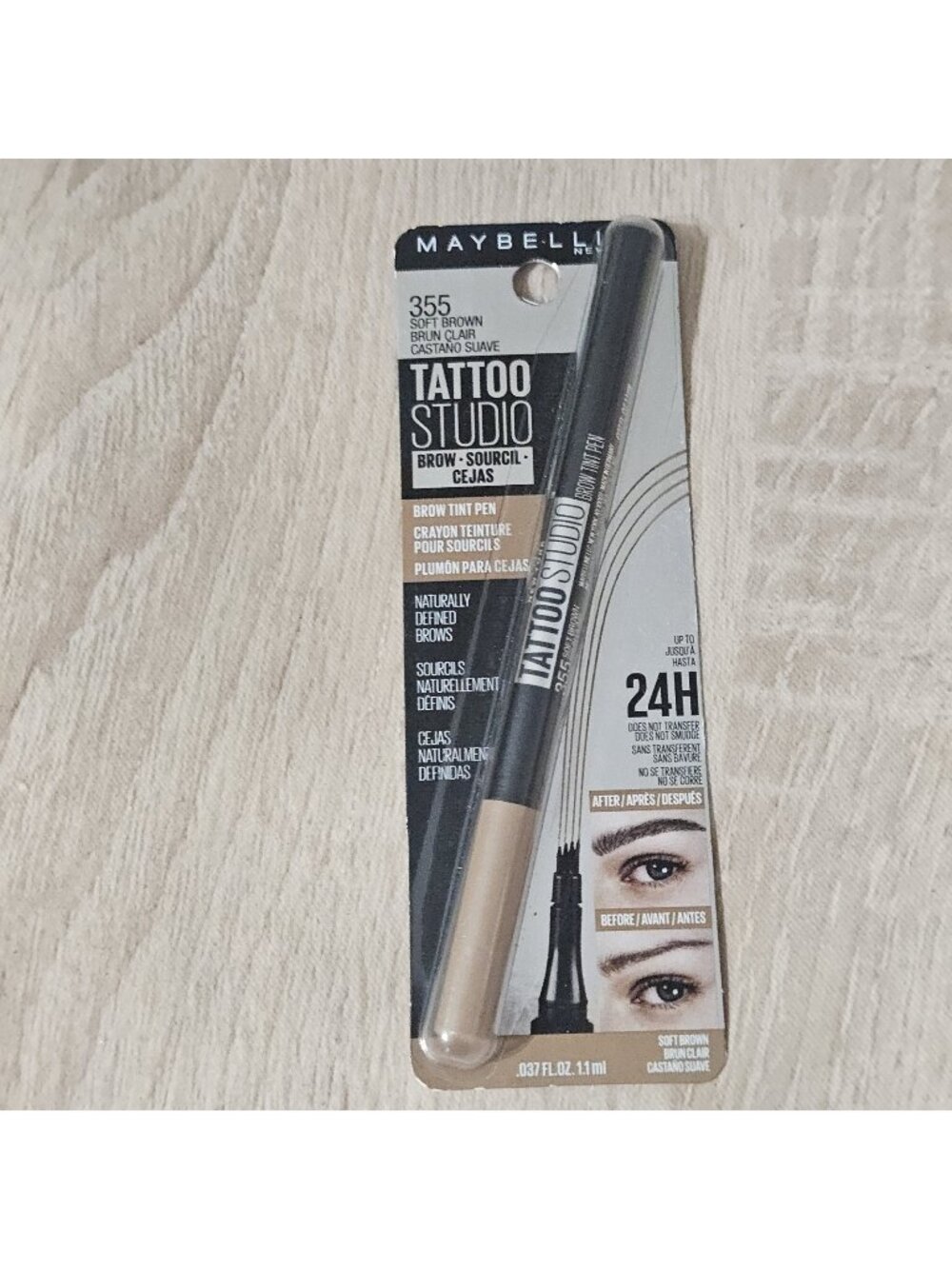 Maybelline Color: #355 New York Tattoo Studio Brow Tint Pen Soft Brown 24-Hr New